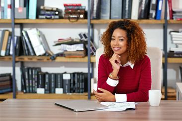 Office, creative and portrait of business woman for...