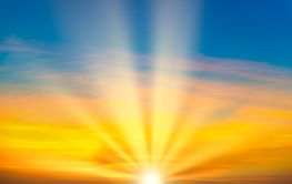 Sky with sunset colorful clouds