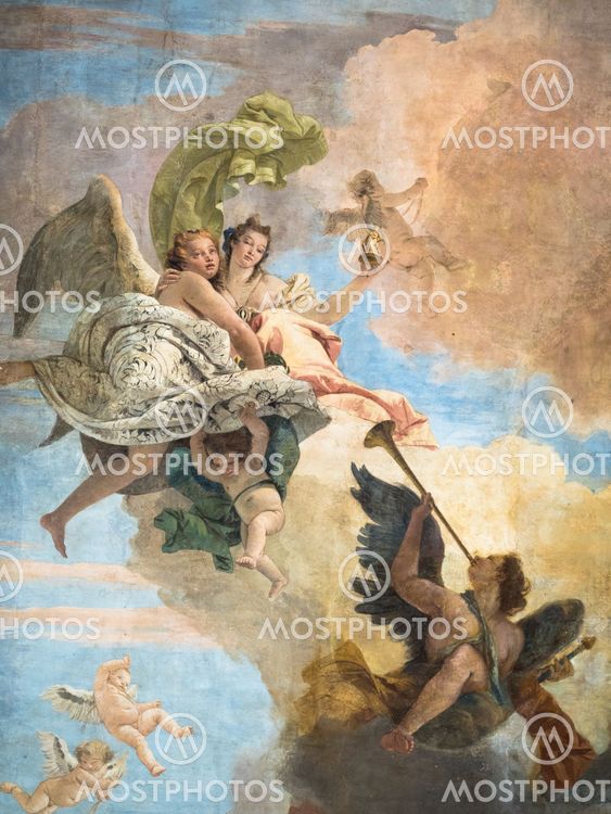 Detail of the fresco "the triumph of Virtue and...