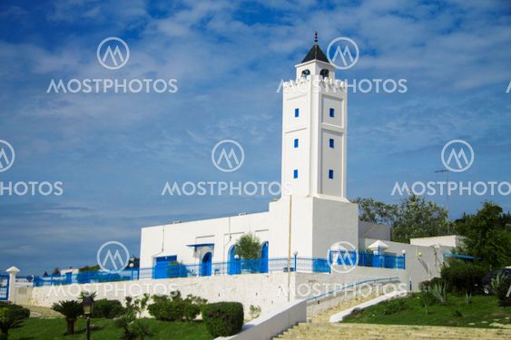 White and blue town Sidi Bou Said, Tunisia, North Africa