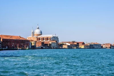 Daylight side view to Il Redentore Church on Giudecca