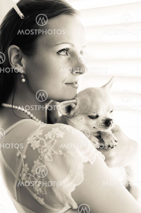 Woman and chihuahua