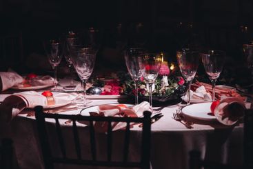 Beautiful table decoration for luxury  event in pink and...