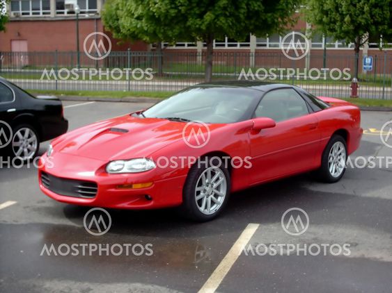 Red Chevrolet Camaro