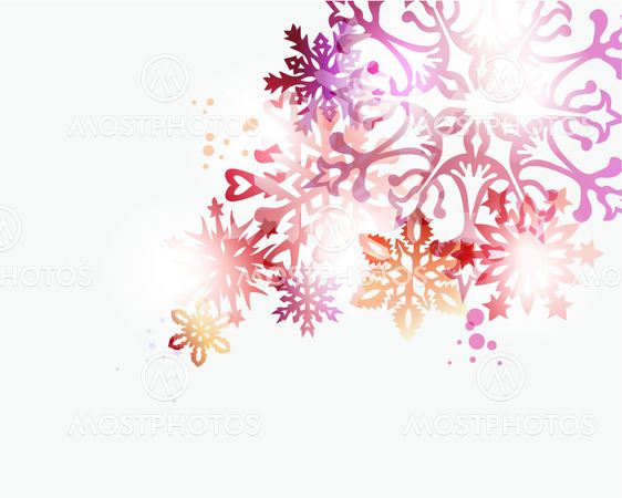 Contemporary Christmas snowflake background