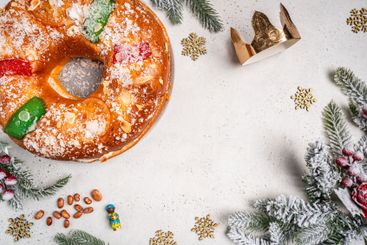 Roscon de reyes is a traditional Spanish Christmas...