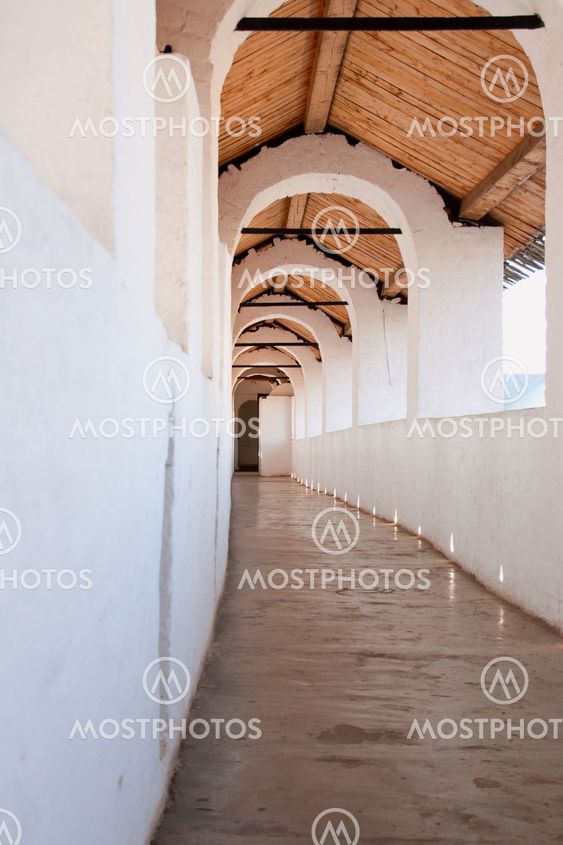 Ancient gallery in Rostov kremlin