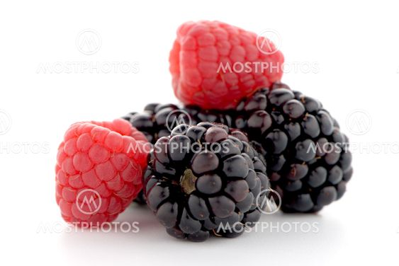 Raspberry with blackberry