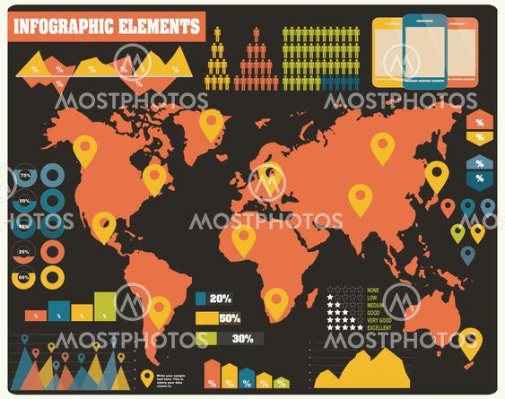 Collection of infographic elements