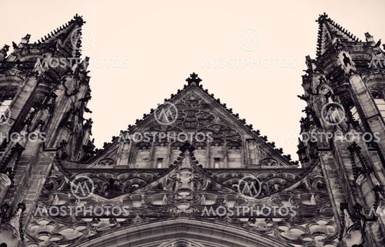 Exterior of Saint Vitus's Cathedral in Prague