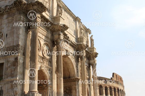 Arch of Constantine and Colosseum