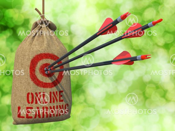 Online Learning - Arrows Hit in Red Target.