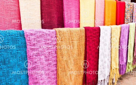 Multi-colored scarf.