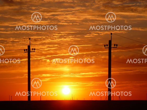 Sunset .