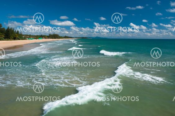 Waves sea and blue sky
