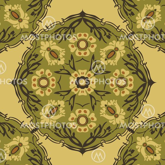 Colorful round floral border corner abstract background vector