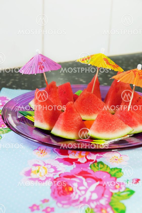 Tropical slices of water melon