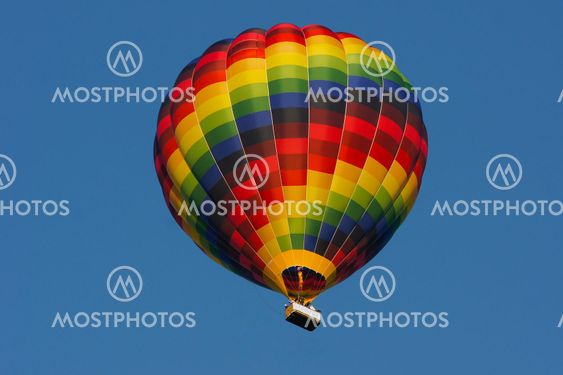 Hotair balloon with clear blue sky