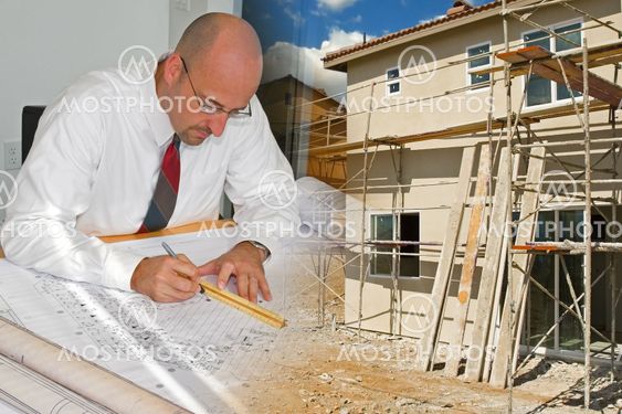 Architect and Construction Montage