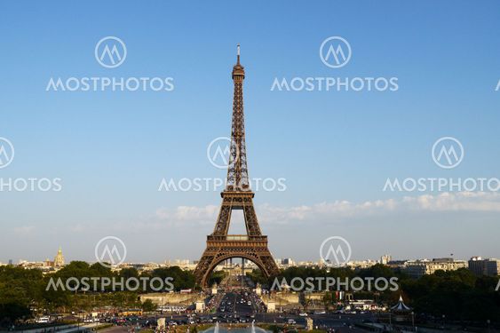 classic view of eiffel tower in paris