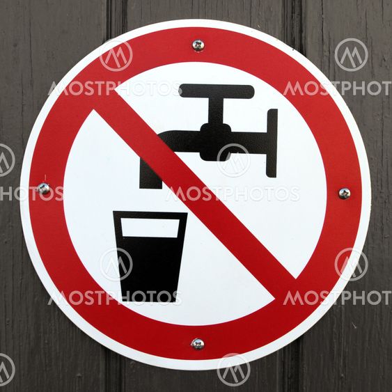 Plate NOT drinking water