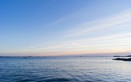 Seascape and clouds during sunset
