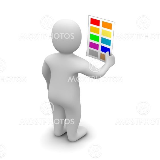 Man choosing color