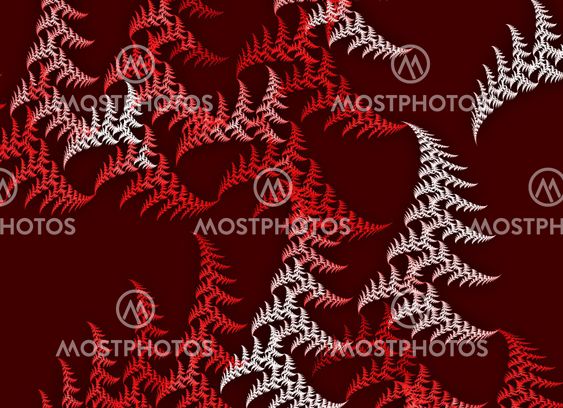 Red drawn trees