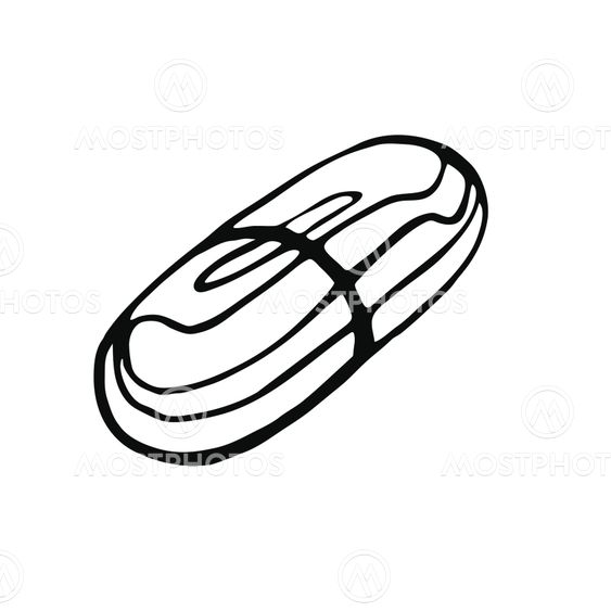 Hand-drawn capsule. Vector linear image on the topic of...