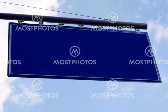 Blank Road Sign