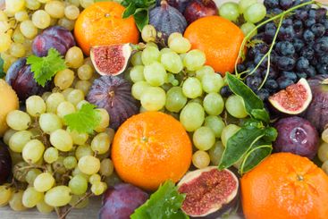 Season fruit background. Fresh Fruit mix