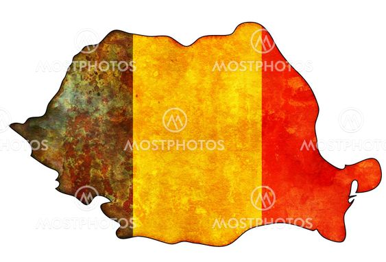 romania flag on territory