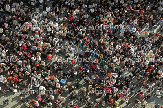 crowd from bird´s view