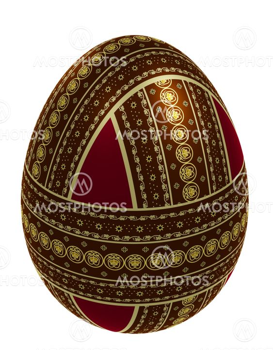 Isolated ornate egg