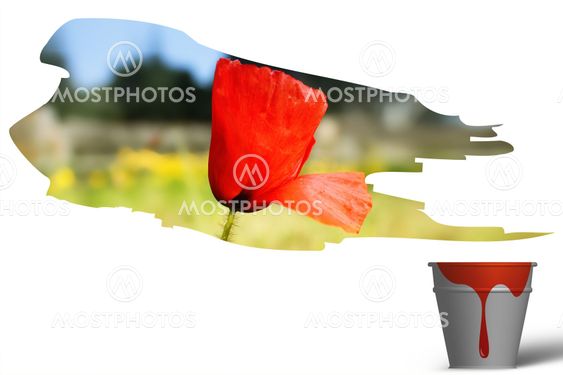 Painted flower
