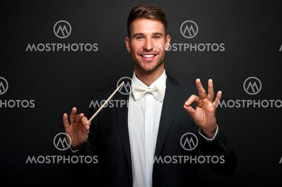 Man conducting an orchestra