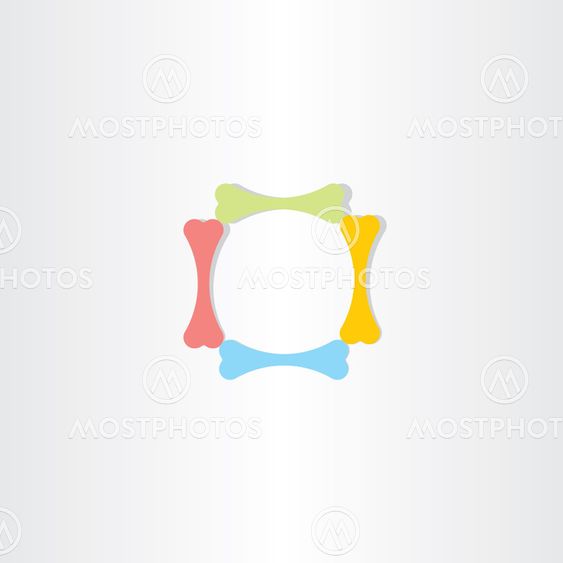 dog bones in circle symbol