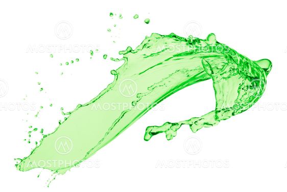 green liquid splash