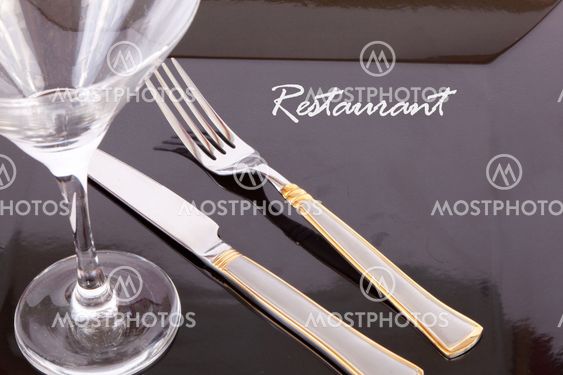 Dish with fork and knife