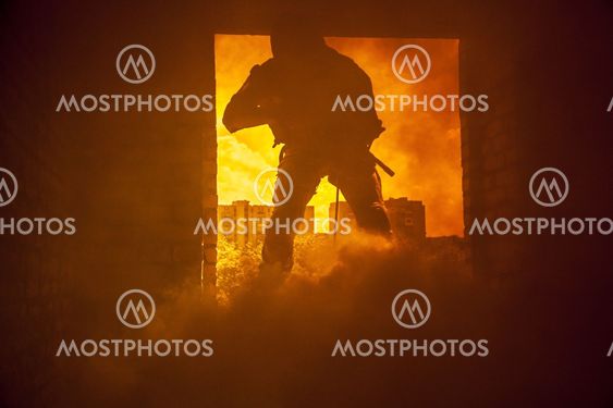 on fire