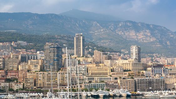 Panorama of the city Monte Carlo in Monaco.
