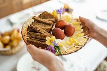 Traditional Easter breakfast food in Lithuania....