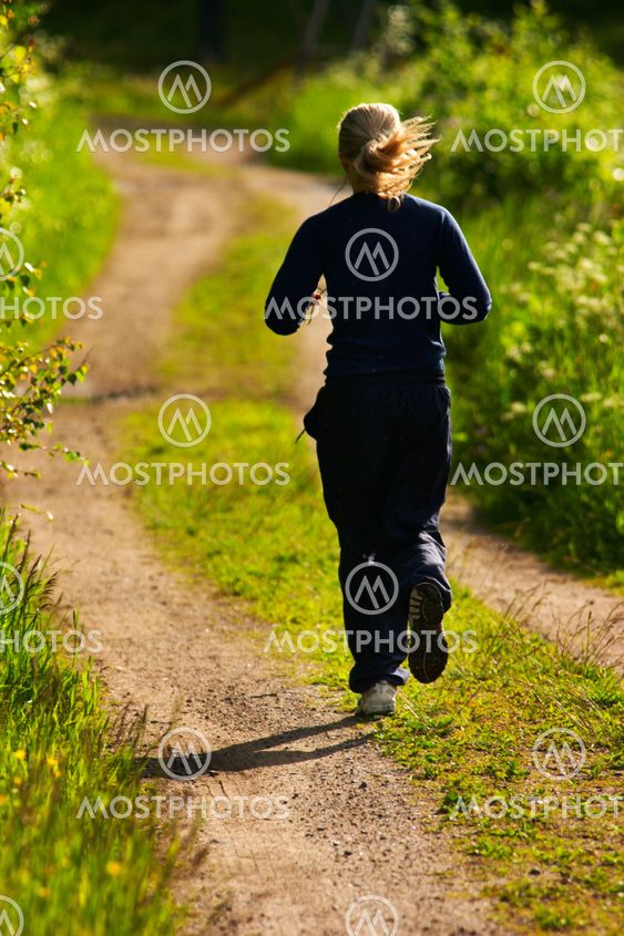 Joggande woman