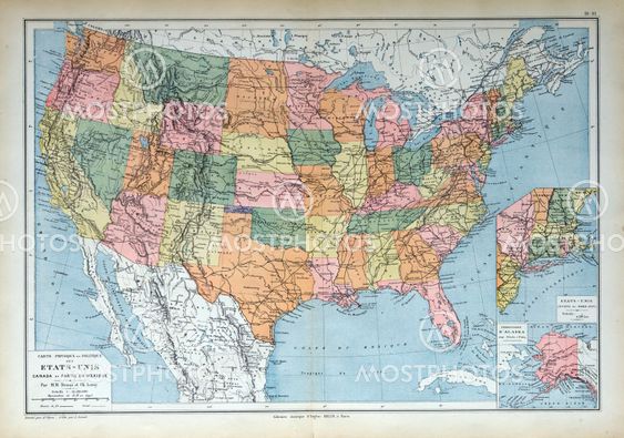 Map Of Usa In 1883 Old Map Of 1883 America U By Michael Roberts Mostphotos