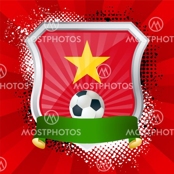 Shield with flag of Vietnam
