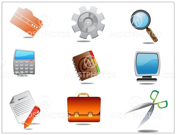 Modern technology - Icons of web and internet objects
