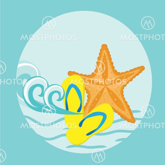 Vector Illustration of an Abstract Summer Background