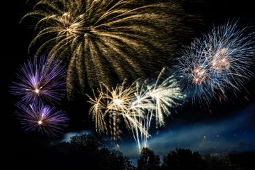 Firework display at a festival