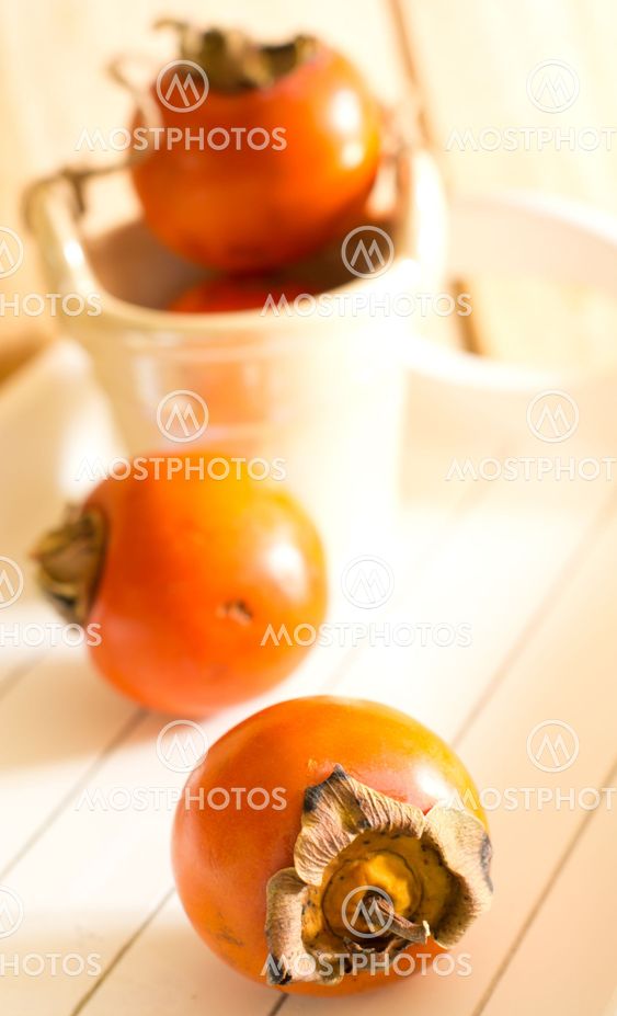 Ripe persimmons