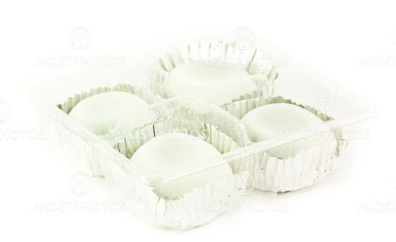 Candy Japanese Daifuku on the white background